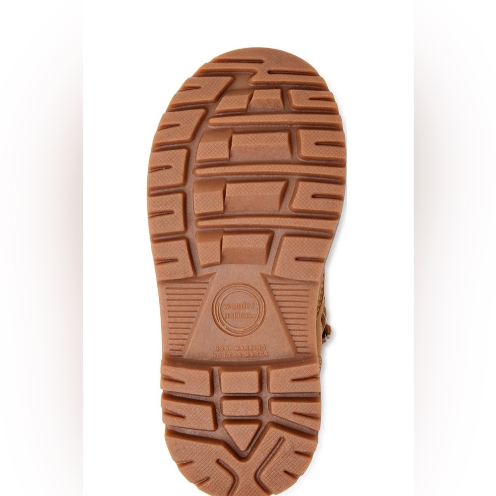 NWT Wonder Nation Tucker Toddler Boys Wheat Hiking Boots Size 8 Memory Foam - Picture 2 of 11